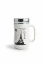 DJ2133 PORCELAIN WHITE CITY SERIES MUG WITH SCREW LID (WL-21)