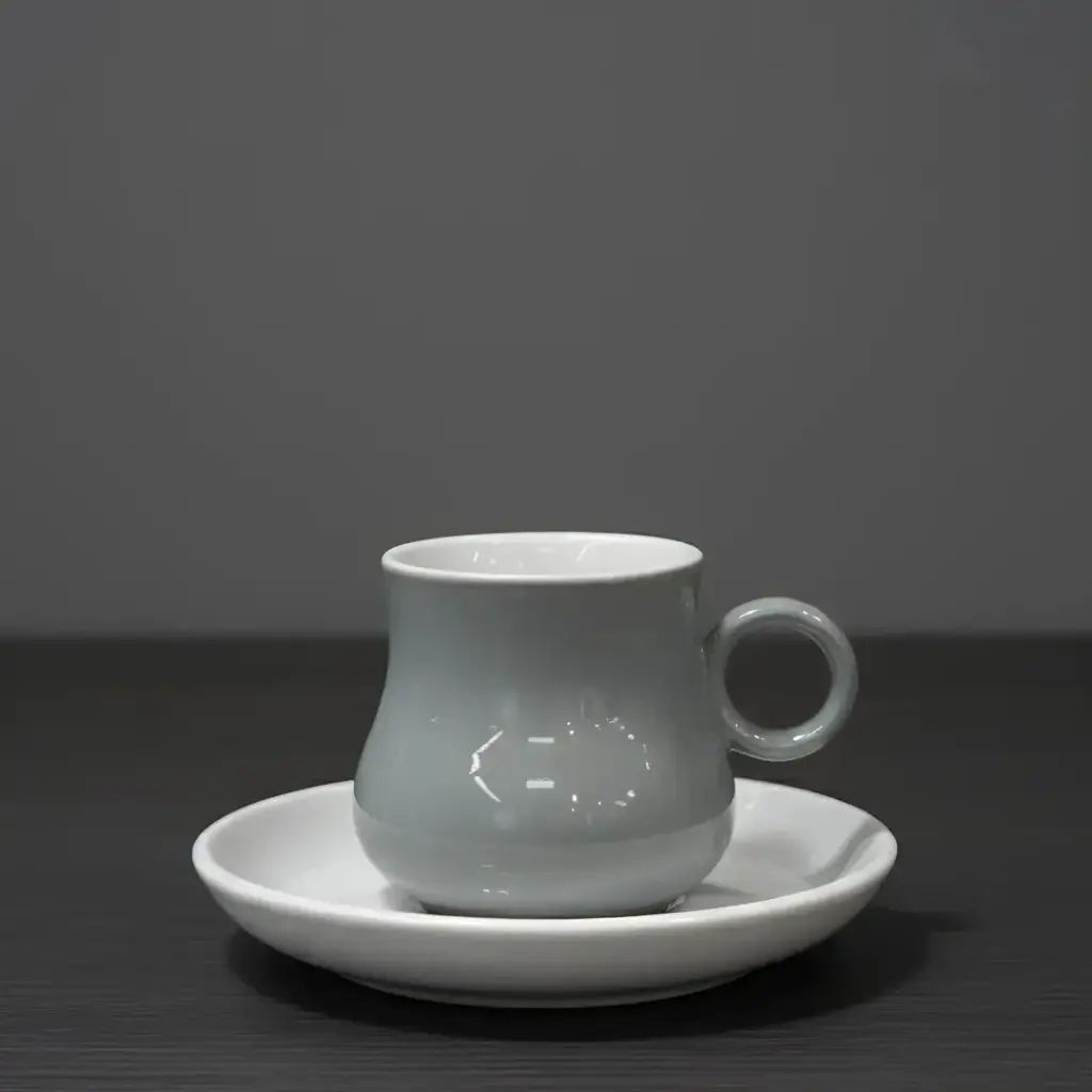 [6106] KARAKA 90ML 12PCS BONE CHINA CUP & SAUCER SET