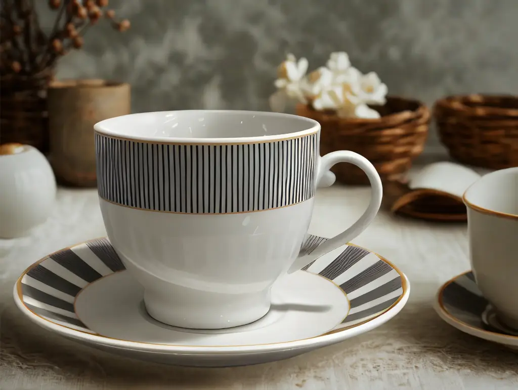 [YCS-RD] CASTRO 180ML ROUND 6 CUPS & SAUCER SET