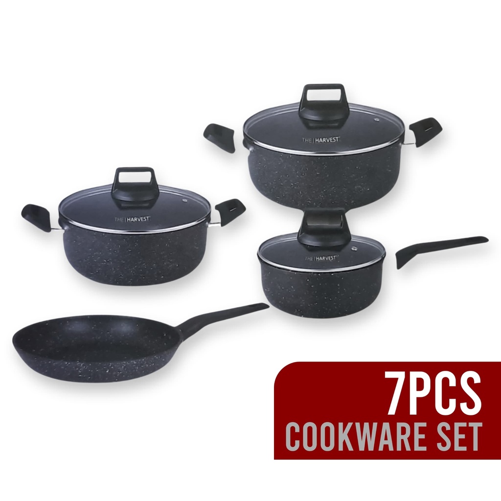 [THE HARVEST] 7PCS NON-STICK COOKWARE SET
