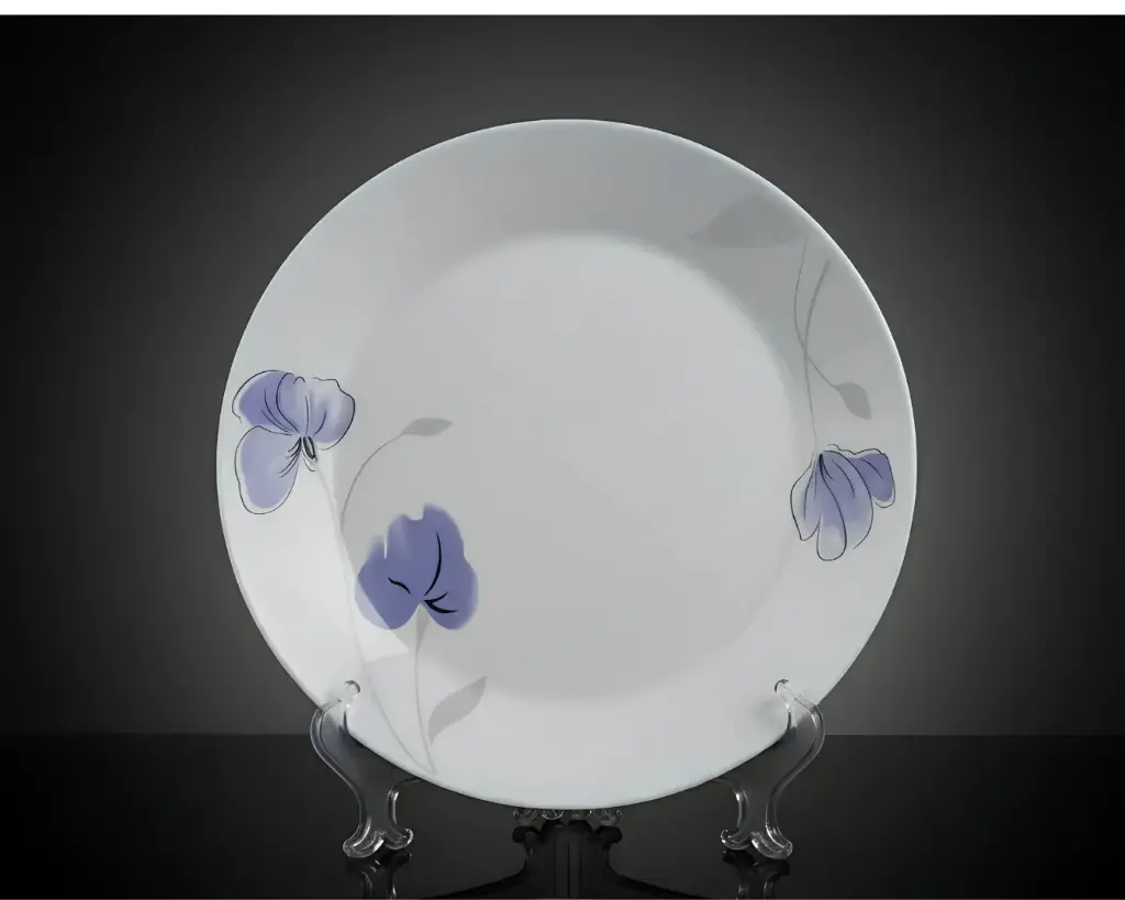 [RDDP100-2] -10" ROUND DINNER PLATE- PURPLE FLOWER