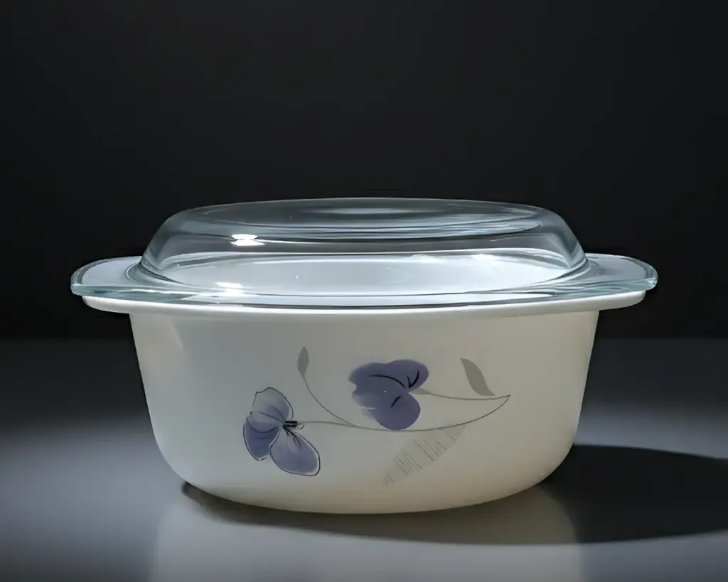 [CDL25-2] - 2.5 L CASSEROLE WITH LID- PURPLE FLOWER