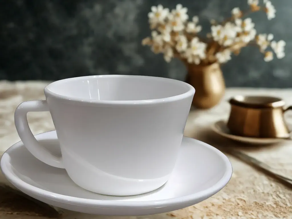 [VCS190/W] - GRACE 12 PCS V SHAPE (190ML) CUP SET- WHITE