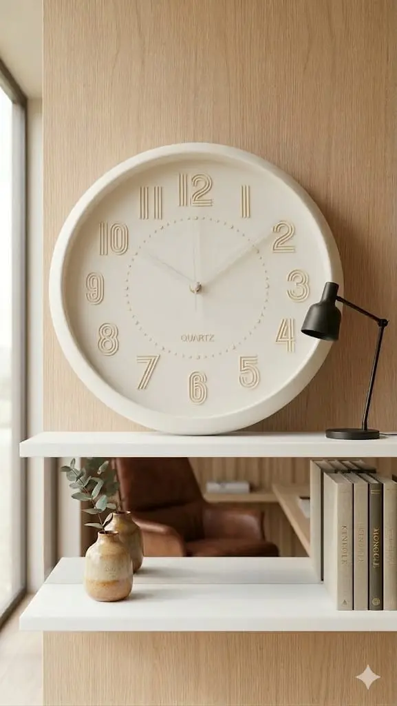 HL5215 [3590] - WALL CLOCK- ANALOG GOLD NUMBERING