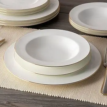 LH5331 - 18PCS CERAMIC DINNER SET (GOLD LINE)