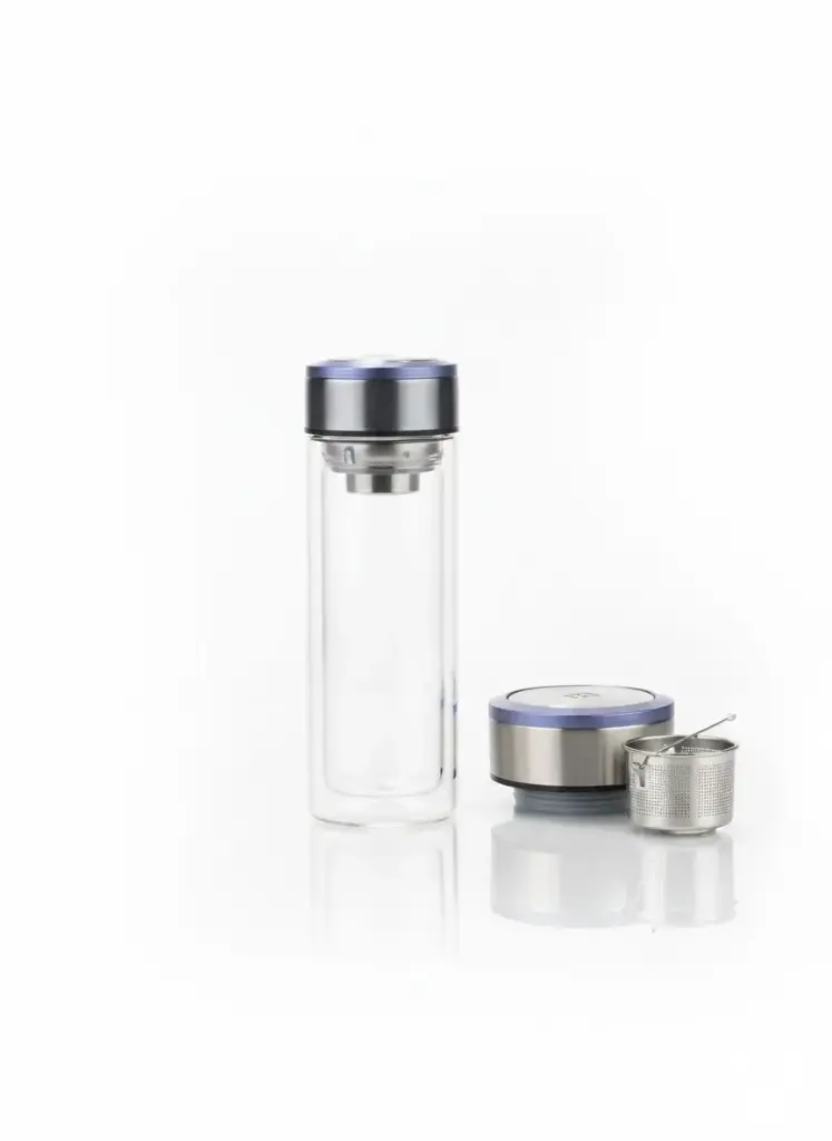 CB5532[HGRD-501] - GLASS DOUBLE WALL THERMAL BOTTLE: 380 ML