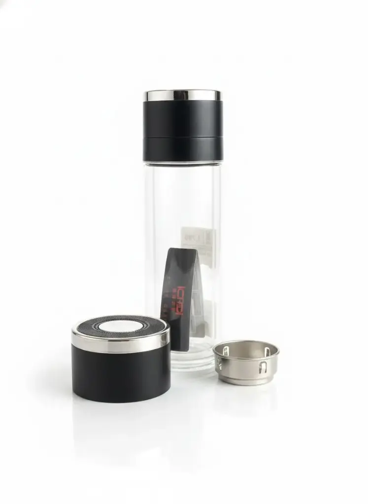 CB5537[HGRD-610] - GLASS DOUBLE WALL THERMAL BOTTLE: 320 ML