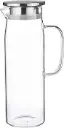 LZY5007-2[HB009] -GLASS PITCHER WITH STEEL SPROUT LID: 1.2L