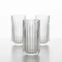 LZY5072[PK71146] - HI- BALL RIBBED GLASS TUMBLER SET : 380 ML