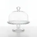 LZY5090[PL-9212ZD] - GLASS CAKE STAND WITH COVER : 30cm