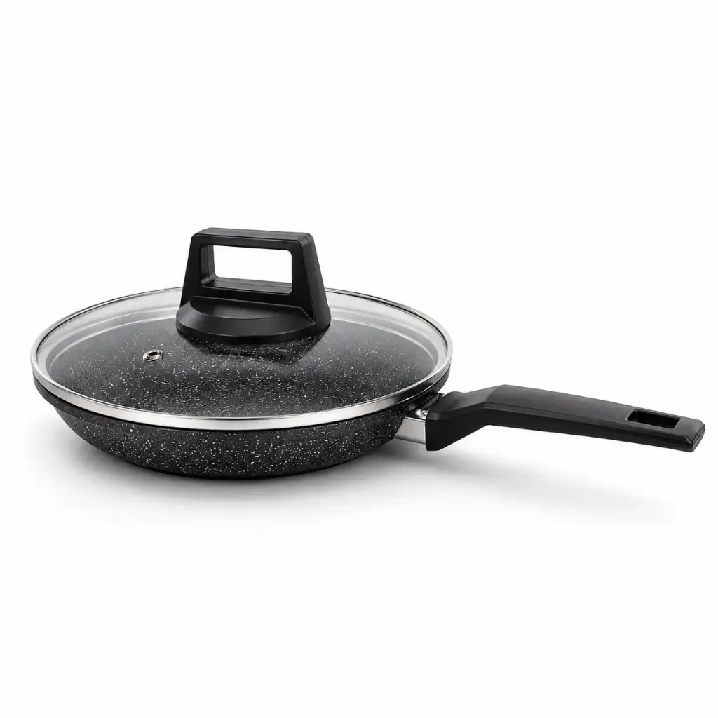 [THE HARVEST] HM-FP 24GB:  24CM FRY PAN WITH GLASS LID [6802] 