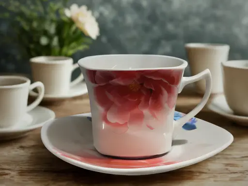 [YCS-SQ] GLORY 180ML SQUARE 6 CUPS & SAUCER SET