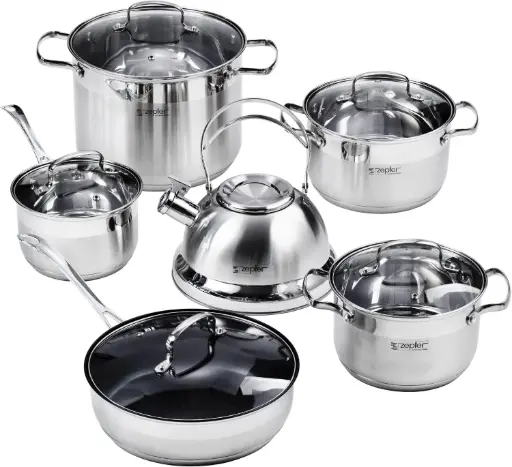 [WS3061] 12 Pcs SS COOKWARE SET (ZP-2777) [WS3061]