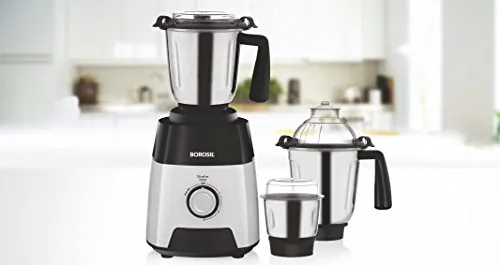 [AR-19] [AR-19] BOROSIL SILVERLINE- 600W MIXER GINDER (3 JAR)