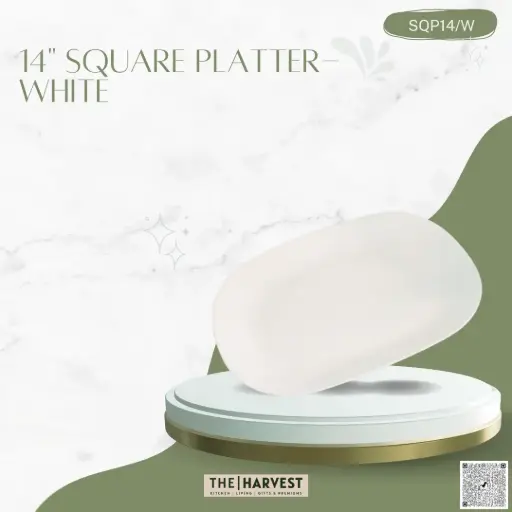 [[SQP14/W]] [SQP14/W] - 14" SQUARE PLATTER- WHITE