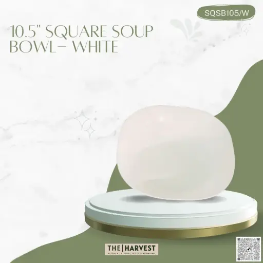 [[SQSB105/W]] [SQSB105/W] - 10.5" SQUARE SOUP BOWL- WHITE
