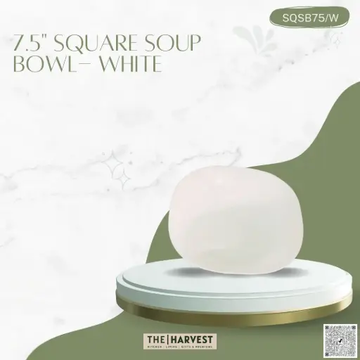 [[SQSB75/W]] [SQSB75/W]  - 7.5" SQUARE SOUP BOWL- WHITE