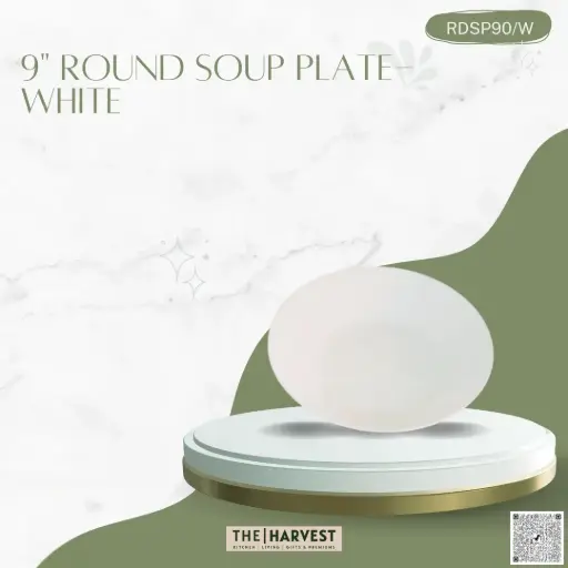 [[RDSP90/W]] [RDSP90/W] - 9" ROUND SOUP PLATE- WHITE
