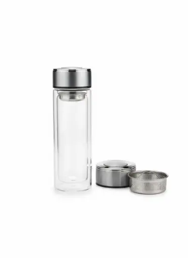 [CB5551] CB5551[HGRD-809] - GLASS DOUBLE WALL THERMAL BOTTLE :320 ML