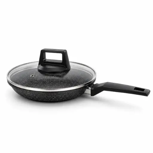 [THE HARVEST] HM-FP 24GB:  24CM FRY PAN WITH GLASS LID [6802] 